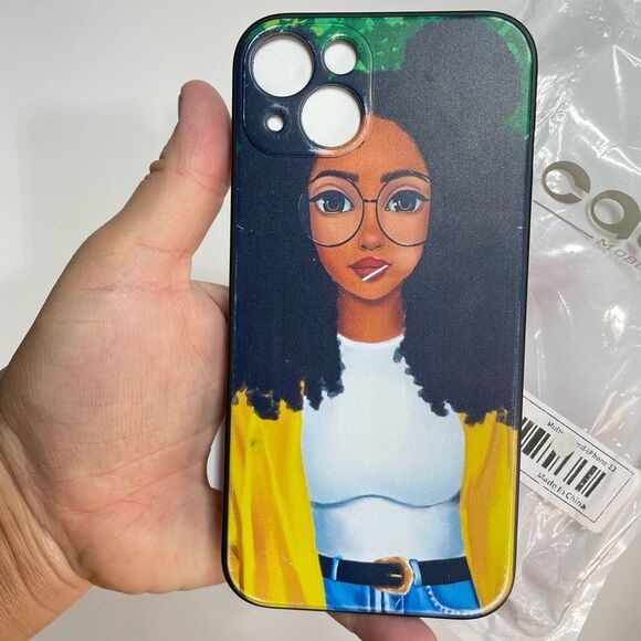 5 for $25🔥Dutch Buns Curly Hair Pretty Girl iPhone 13 Phone Case- New - Picture 1 of 4